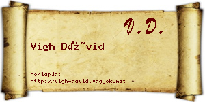 Vigh Dávid névjegykártya