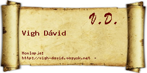 Vigh Dávid névjegykártya